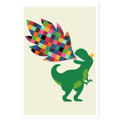 Affiche  dino cracheur de feu HEXOA