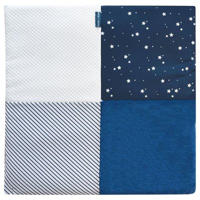 Tapis de chambre Tapidou Mosaïque Marine / Blanc DOUDOU ET COMPAGNIE