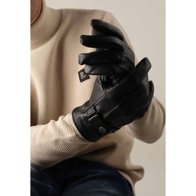 Gants en cuir lisse avec détails de surpiqûres GLOVE DEELUXE