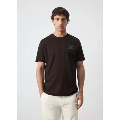 T-shirt mélange de coton imprimé MANGO MAN