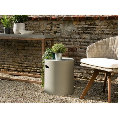 Table basse bout de canapé de jardin rond en béton 40cm SUMMER PIER IMPORT