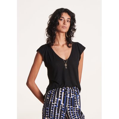 T-shirt ample manches courtes en lyocell lin LA FEE MARABOUTEE