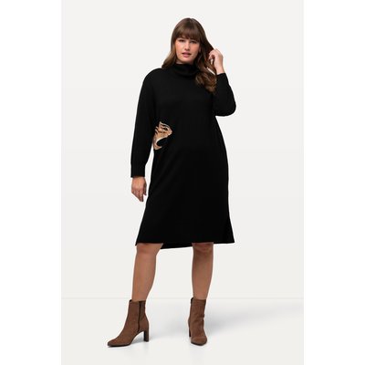 Robe en maille de laine mélangée à manches ULLA POPKEN
