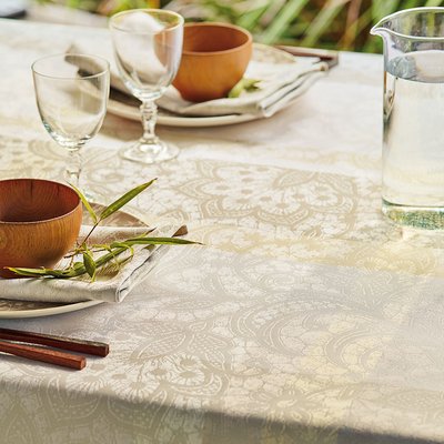 Nappe pur coton enduit imperméable MILLE DENTELLES GARNIER-THIEBAUT