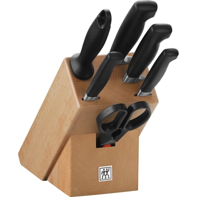 ZWILLING VIER STERNE Bloc de couteaux 7 pièces, hêtre ZWILLING