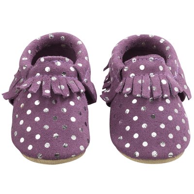 Chaussons cuir souple à franges TICHOUPS