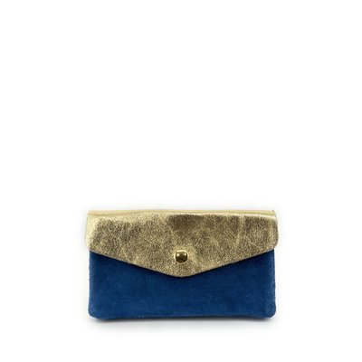 Pochette porte-monnaie en croute de cuir et cuir irisé COMBI OH MY BAG