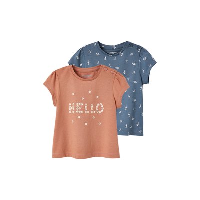 Lot de 2 T-shirts basics manches courtes VERTBAUDET