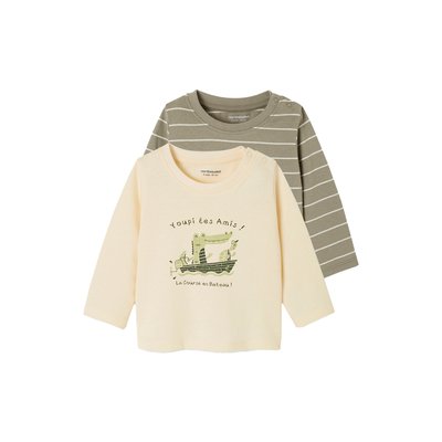 Lot de 2 T-shirts manches VERTBAUDET