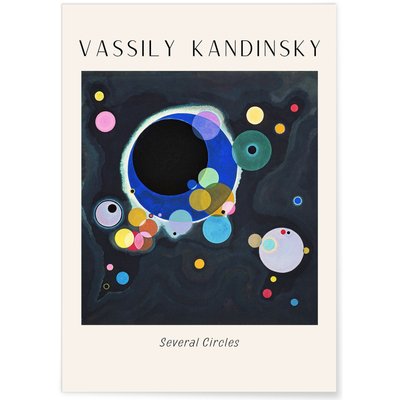 Affiche Vassily Kandinsky Several Circles L'AFFICHERIE