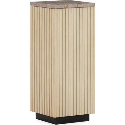 Colonne d'appoint en bois et marbre RECOLLECTION
