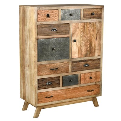 Commode en manguier et métal Zouma 90 x 40 x 125 cm AUBRY GASPARD