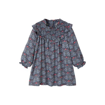 Robe à smocks avec volant VERTBAUDET