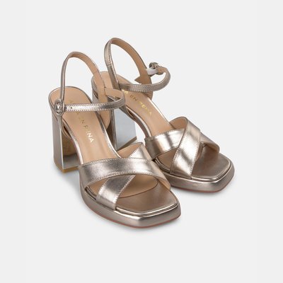 Sandales à talons avec brides croisées et boucle ALMA EN PENA