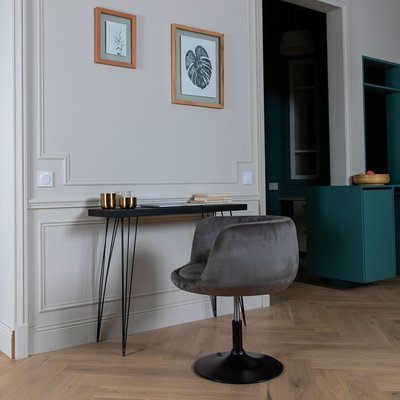 Tabouret de bar en velours, NOLAN HAPPY GARDEN
