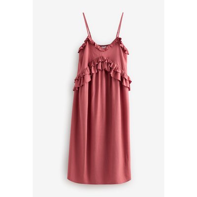 Robe mi-longue style nuisette à volants NEXT