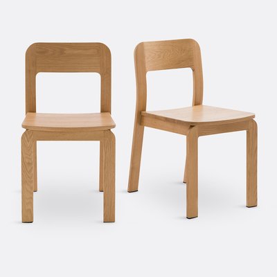 2er-Set Stühle Talet, Eiche massiv LA REDOUTE INTERIEURS