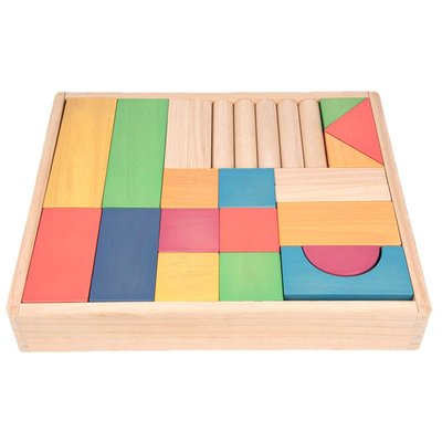 Blocs en bois géants arc-en-ciel TICKIT