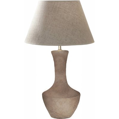 Lampe de table  en papier mâché et abat-jour polyester RECOLLECTION