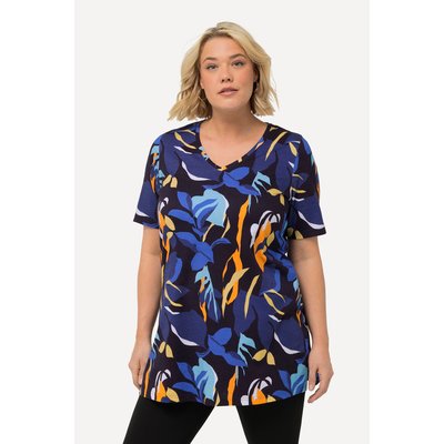 T-shirt long floral à manches courtes. Ligne ULLA POPKEN
