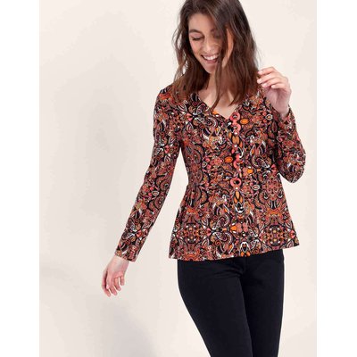 Top imprimé maille chaude boutonné EYAD LA FIANCÉE