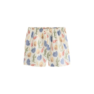Short de bain imprimé 13 cm en lin mélangé NEXT