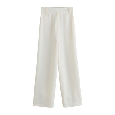 Pantalon large en satin à dos élastique NEXT