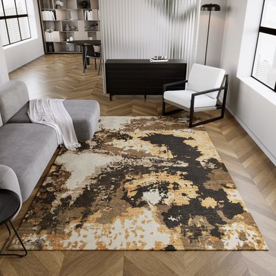 Tapis en laine et viscose à relief , MANHATTAN ESPRIT