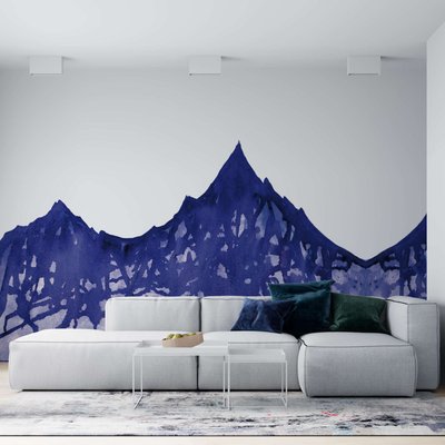 Papier peint panoramique avec montagnes abstraites - 340x260 cm (l x h) LA TOUCHE ORIGINALE