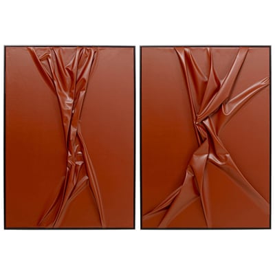 Lot de 2 tableaux en papier froissé, CRINCLE KARE DESIGN