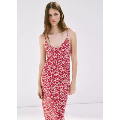 Robe imprimée à col en V MANGO