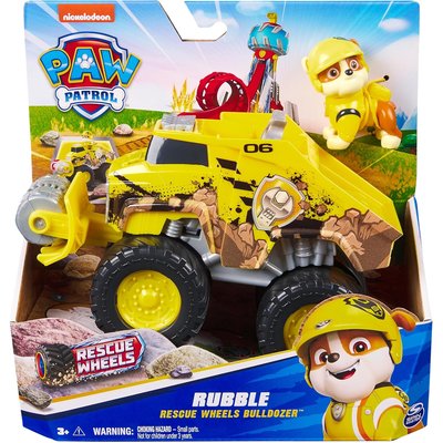 Paw Patrol - Pat Patrouille - Véhicule et figurine Ruben Rescue Wheels SPIN MASTER