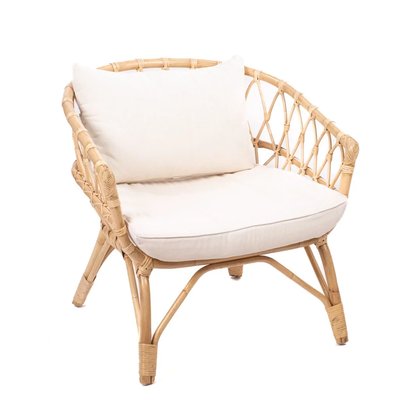 Fauteuil en rotin avec coussin LESKY HYDILE