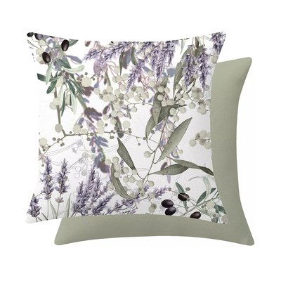 Housse de coussin métis lin & coton Parfum de lavande GARNIER THIEBAUT