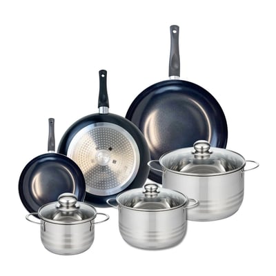 3 poêles 20/28/32cm + 3 faitouts 16/20/24cm PRIMA BRILLANT ELO