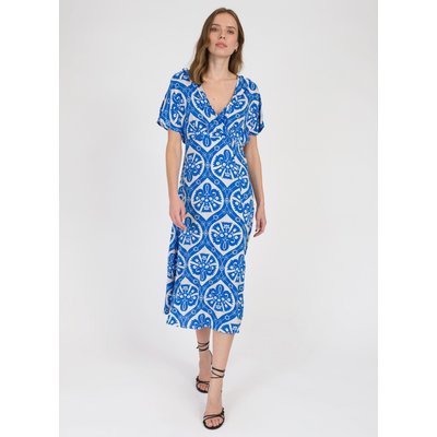 Robe midi imprimée cache-cœur OZAKA AN'GE