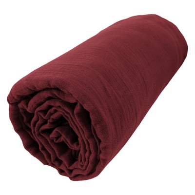 Drap housse gaze de coton 140 x 190 cm Gaia camel EDEN