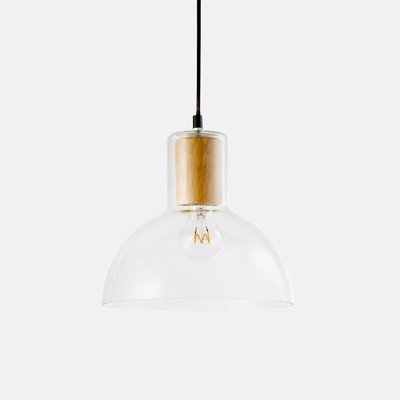 Suspension verre et bois Ø24,5 cm, Lizia LA REDOUTE INTERIEURS