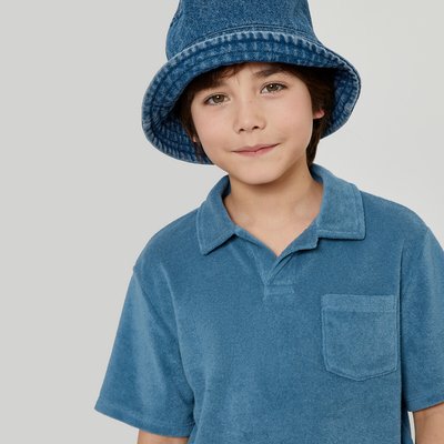 Cotton Oversized Polo Shirt with Short Sleeves LA REDOUTE COLLECTIONS