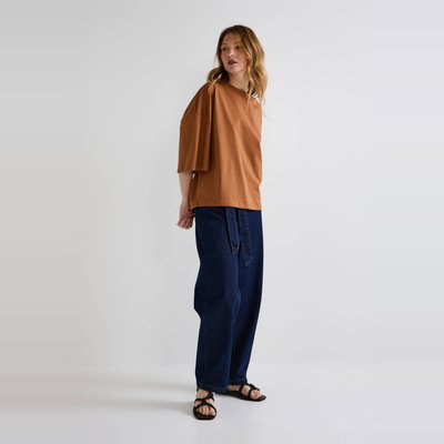 Pantalon carotte taille élastiquée MONOPRIX