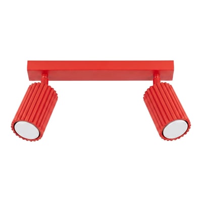 Plafonnier Aluminium Rouge GU10 1 Karbon EDEN