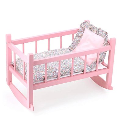 Lit bercelonnette poupée 40 cm vanille fraise PETITCOLLIN