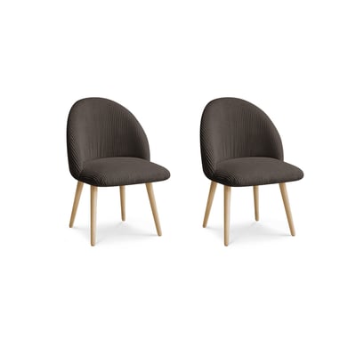 Lot de 2 chaises velours côtelé, LALIE BOBOCHIC