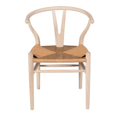 Lot de 2 Chaises en chêne blanchie et cannage - OSLO SIGNATURE