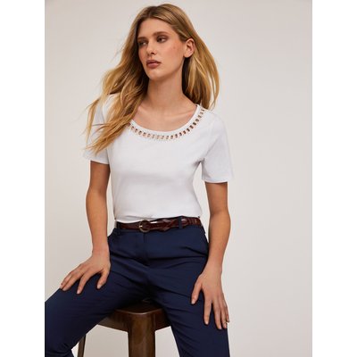 T-shirt en jersey de coton teinte unie MOTIVI