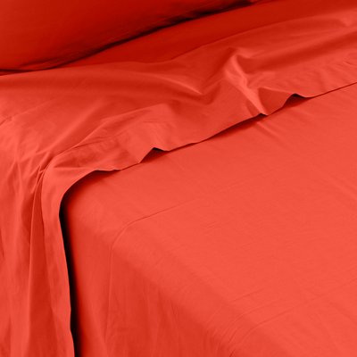 Drap de lit percale de coton NEO CARRE BLANC