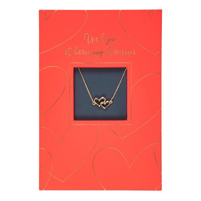 Carte bijou - Collier cœurs entrelacés DRAEGER PARIS