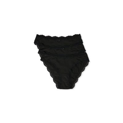 Lot de 3 culottes en microfibre et dentelle JIM MICRO ETAM