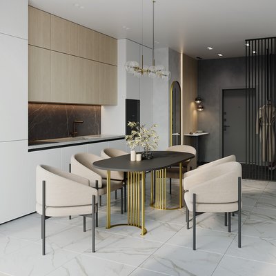 Стол обеденный с металлическим подстольем SO'HOME