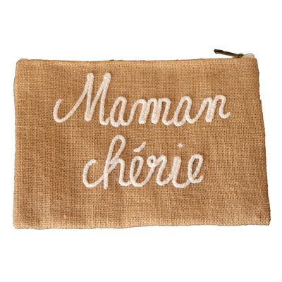 Pochette Jute "Maman chérie" HOME MAISON